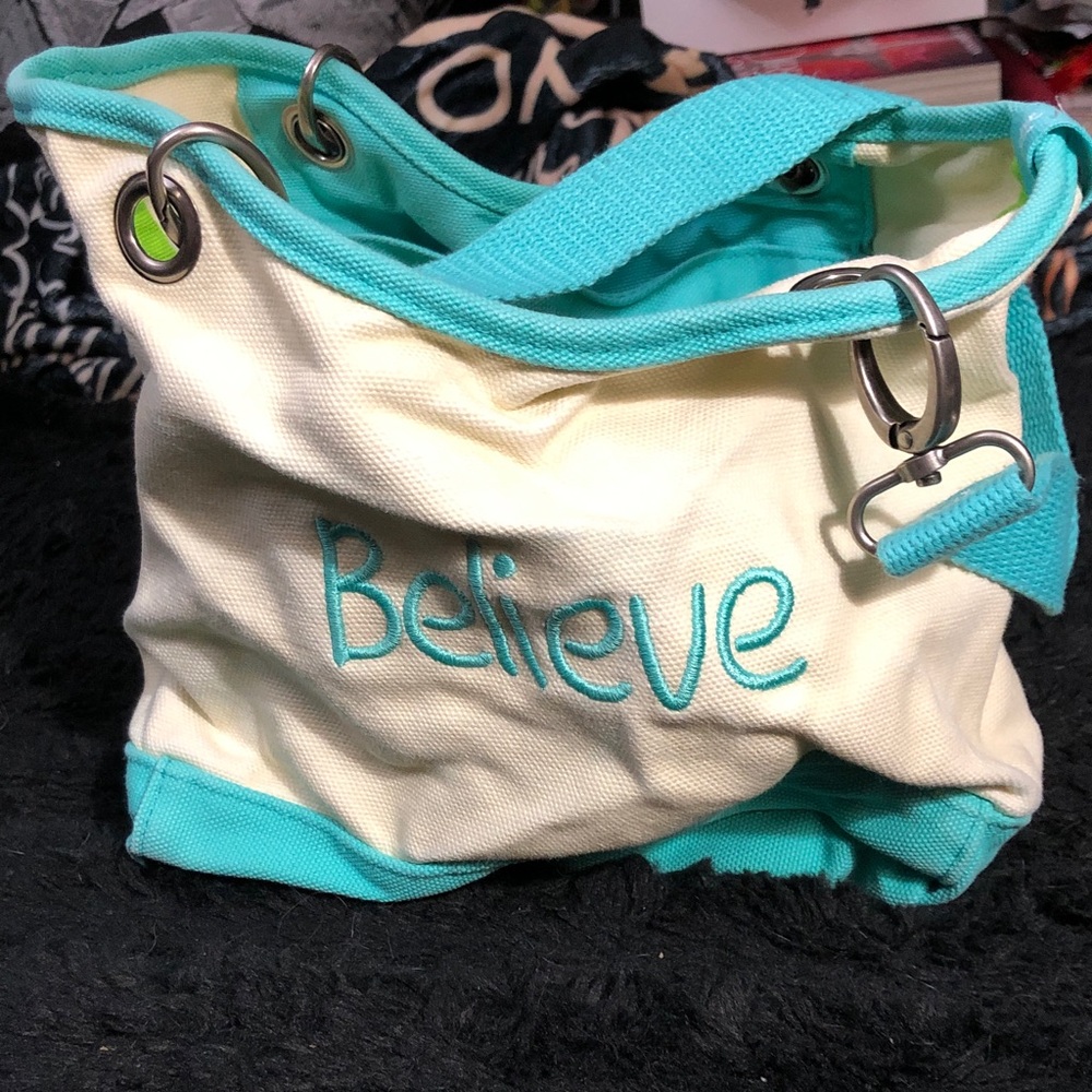 Thirty-One Mini Bag in Cream and Teal